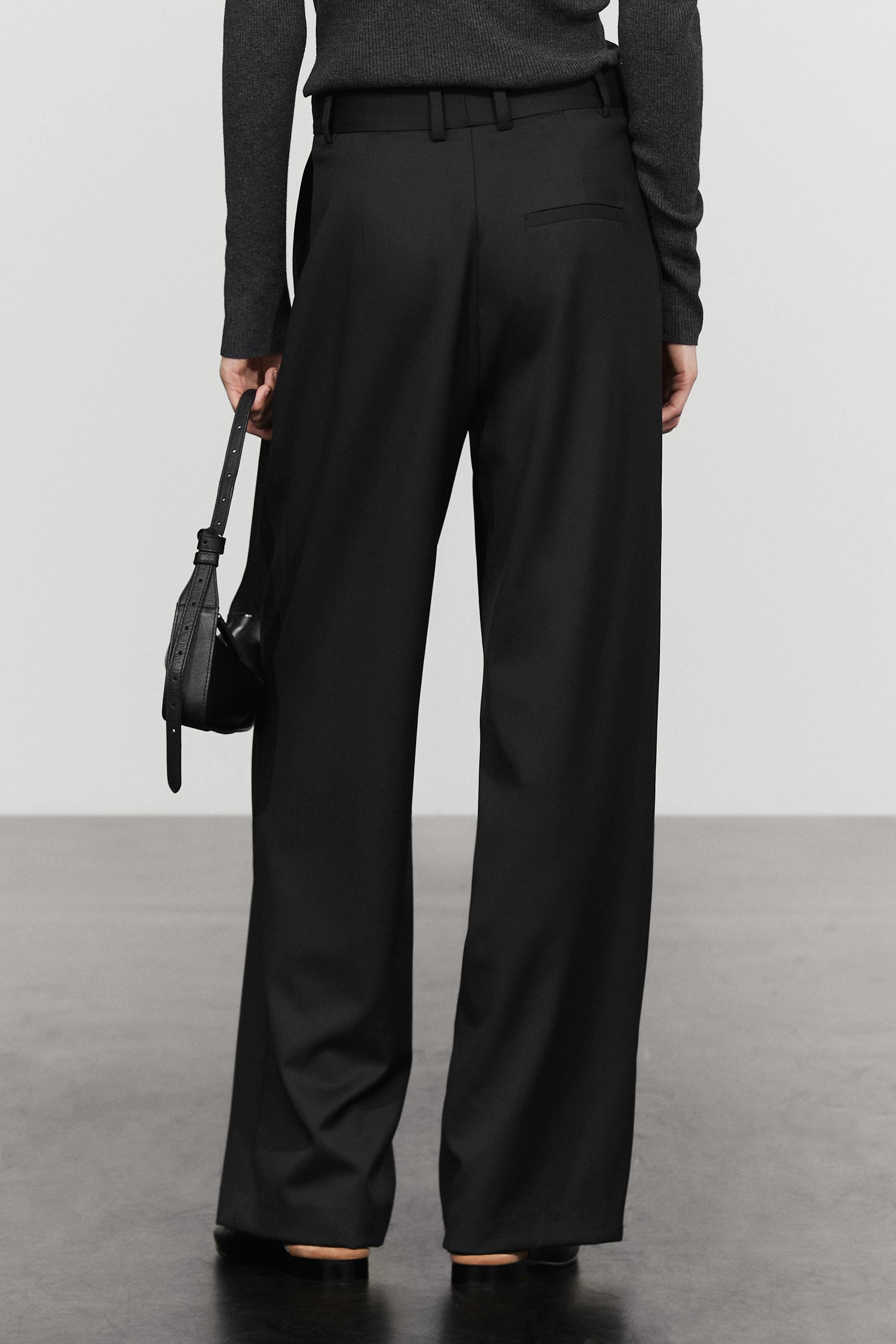 Extra fine wool pleated pants